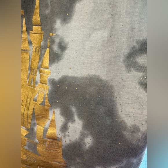 DISNEY TIE DYE GOLD CASTLE SPIRIT JERSEY - SMALL - Picture 7 of 9